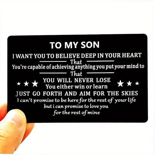 Engraved Wallet Insert Card for Daughter Son Grandson Granddaughter