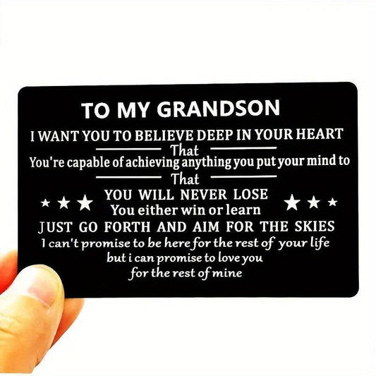 Engraved Wallet Insert Card for Daughter Son Grandson Granddaughter