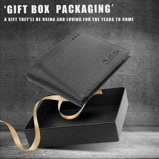 RFID Blocking Leather Wallet w/ Coin Pouch