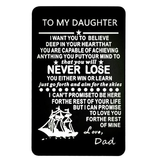 Personalized Metal Engraved Wallet Card