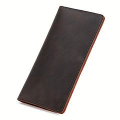Vintage Cow Leather Wallet Men Long Wallet Clutch Bag Male Purse