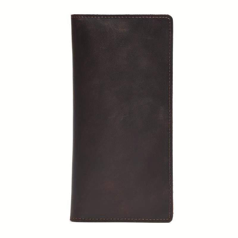 Vintage Cow Leather Wallet Men Long Wallet Clutch Bag Male Purse