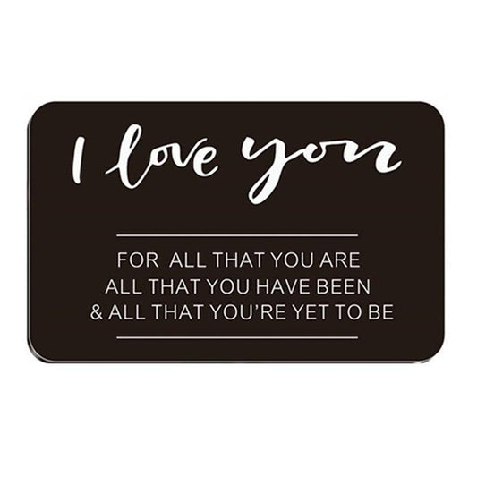 Metal Wallet Insert Card - Anniversary Gift for Him