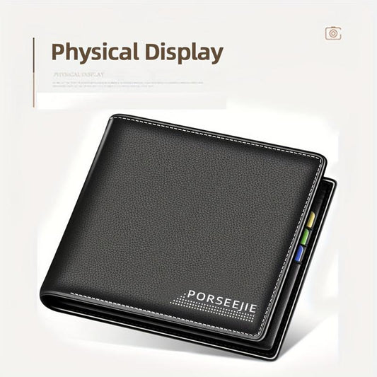Men's Casual PU Leather Wallet Card Holder