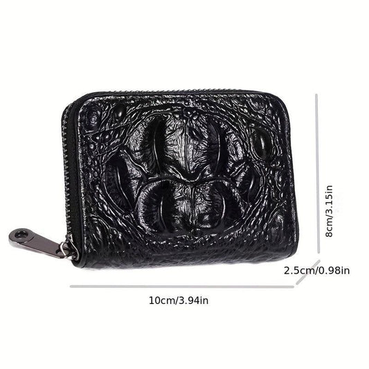 Leather Card Holder Zipper Wallet Purse Card Bag