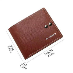 Men's Rivet Pattern Short Wallet with Card Slots