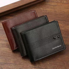 Men's Rivet Pattern Short Wallet with Card Slots