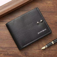 Men's Rivet Pattern Short Wallet with Card Slots