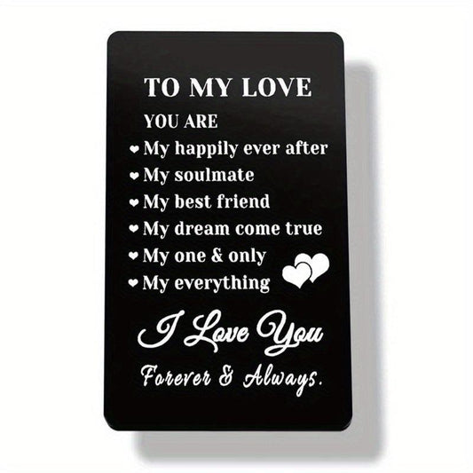 Engraved Aluminum Alloy Wallet Insert Card - Gift For Him
