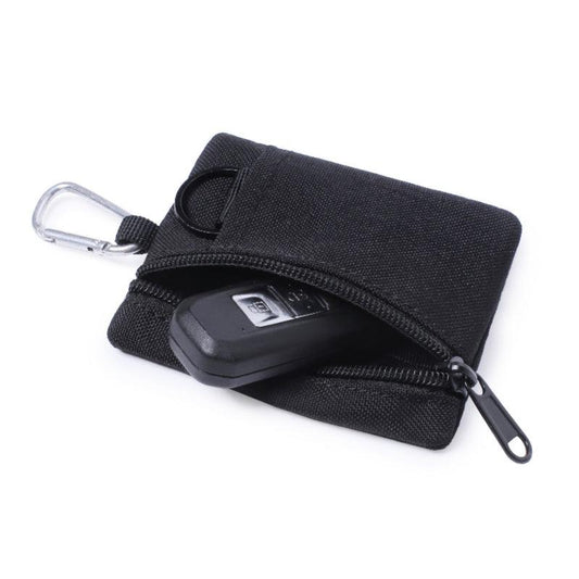 Portable Key Card Case with Zipper Outdoor Coin Purse Traffic Card Holder