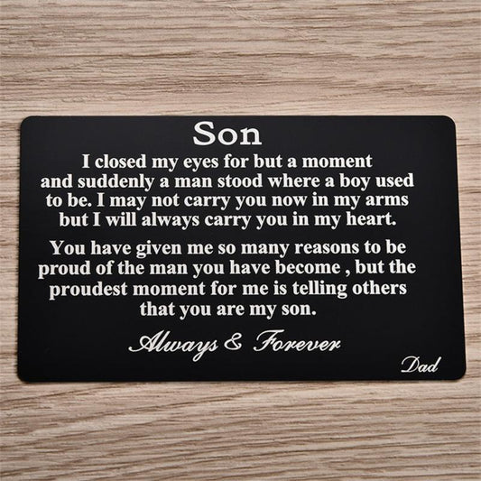 Son&Daughter Wallet Insert Card From Mom&Father