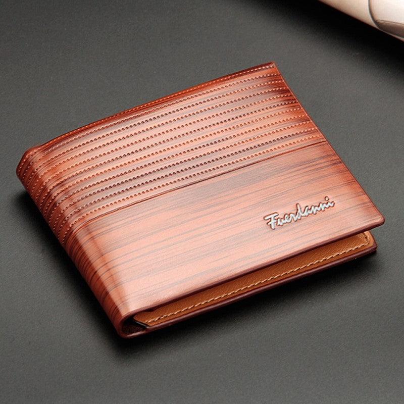 Men's Leather Billfold Wallet with Credit Card Slots