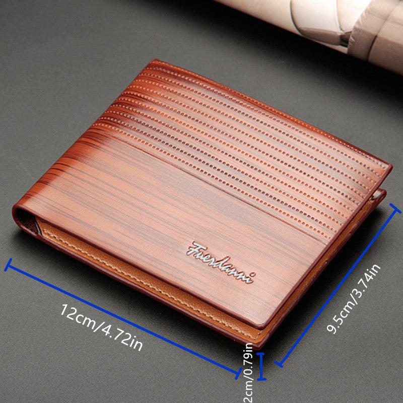 Men's Leather Billfold Wallet with Credit Card Slots