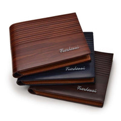 Men's Leather Billfold Wallet with Credit Card Slots