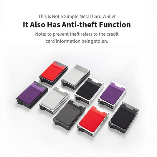 RFID Blocking Card Holder Aluminum Alloy Pop up Money Clip