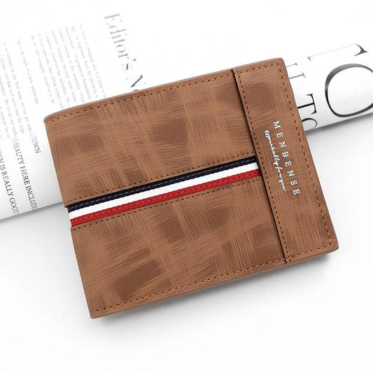 Men's Frosted Short Wallet Card Holder Large Capacity