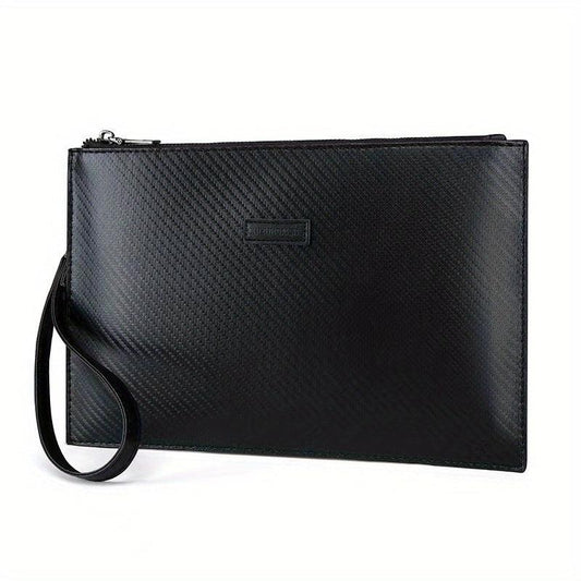Men's Soft Leather Clutch Bag Large Capacity Business Handbag