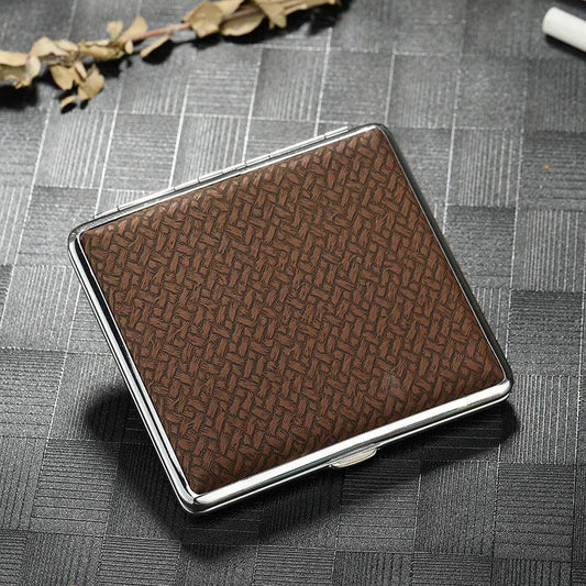 PU Leather Cigarette Box Stainless Steel Card Box