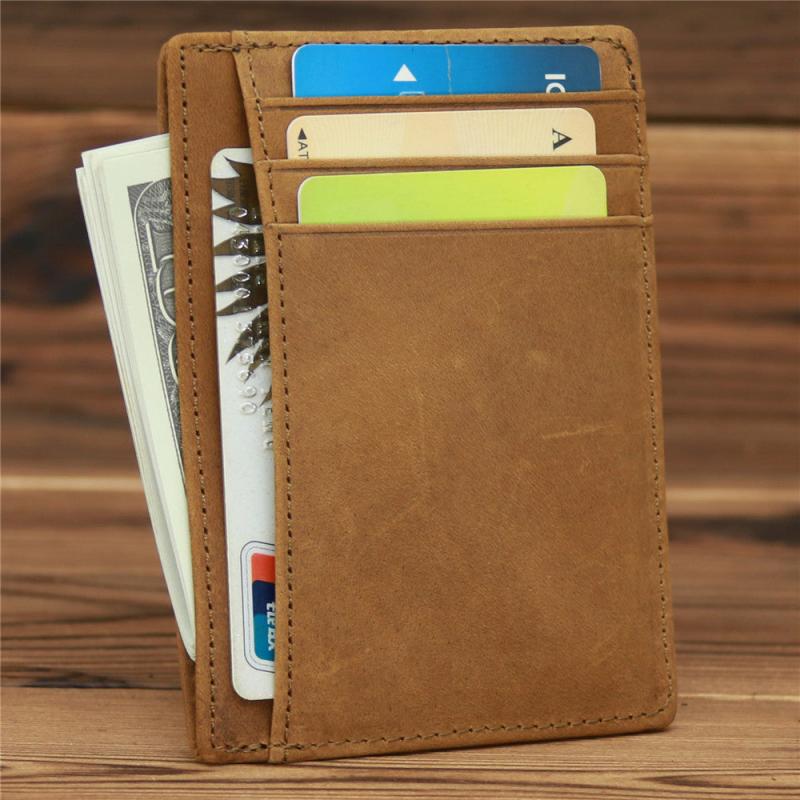Men's Minimalist Leather Card Holder Wallet