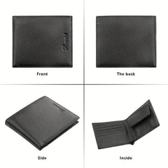 RFID Blocking Men's Leather Wallet with Coin Pouch