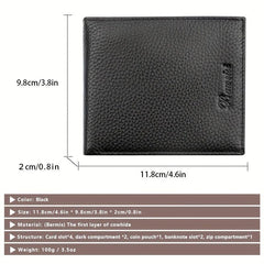 RFID Blocking Men's Leather Wallet with Coin Pouch