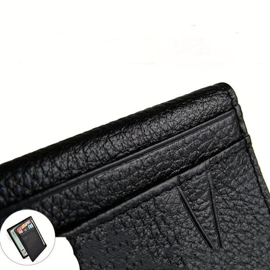 Ultra Thin Cow Leather Wallet Anti Theft Men's Card Bag Real Leather Wallet