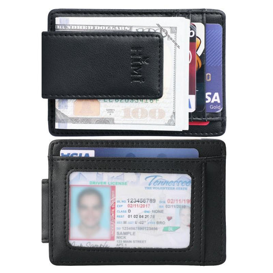 RFID Blocking Money Clip Wallet Men's Minimalist Front Pocket Wallet