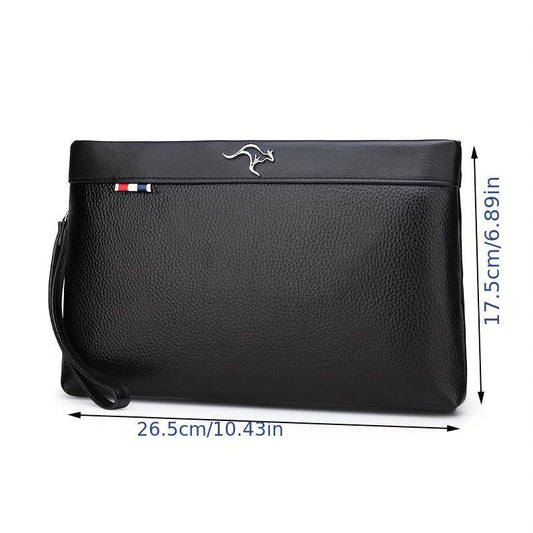 Men's Envelope Clutch Bag Large Capacity PU Handbag For Business