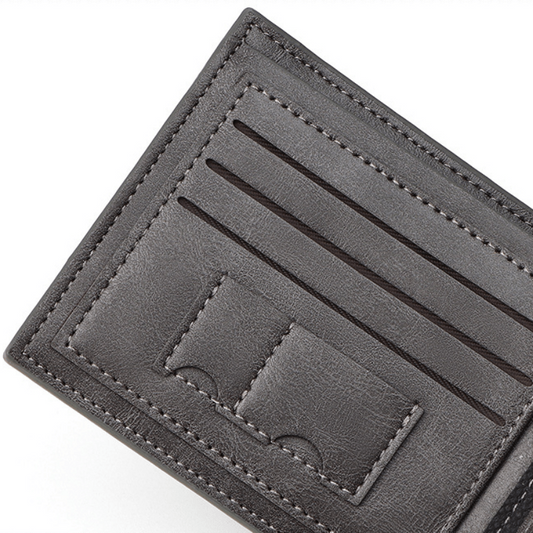 Men's Business Leather Wallet RFID Blocking Card Holder Coin Purse