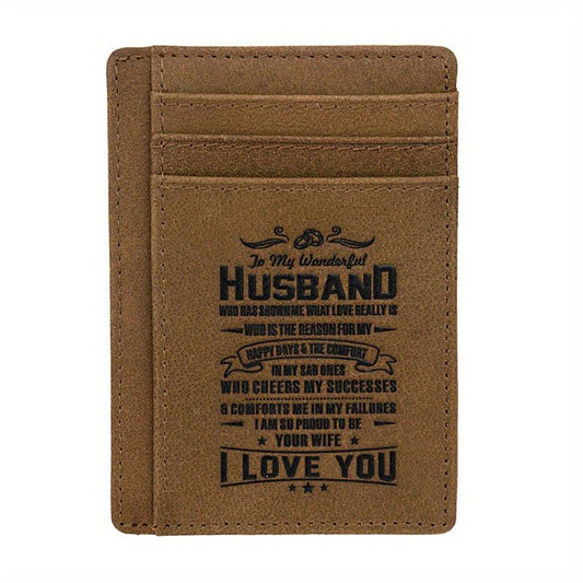 Slim Leather Mini Credit Card Wallet for Men
