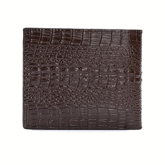 Men's Crocodile Pattern Short Wallet