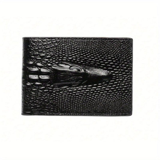 Men's Crocodile Pattern Short Wallet