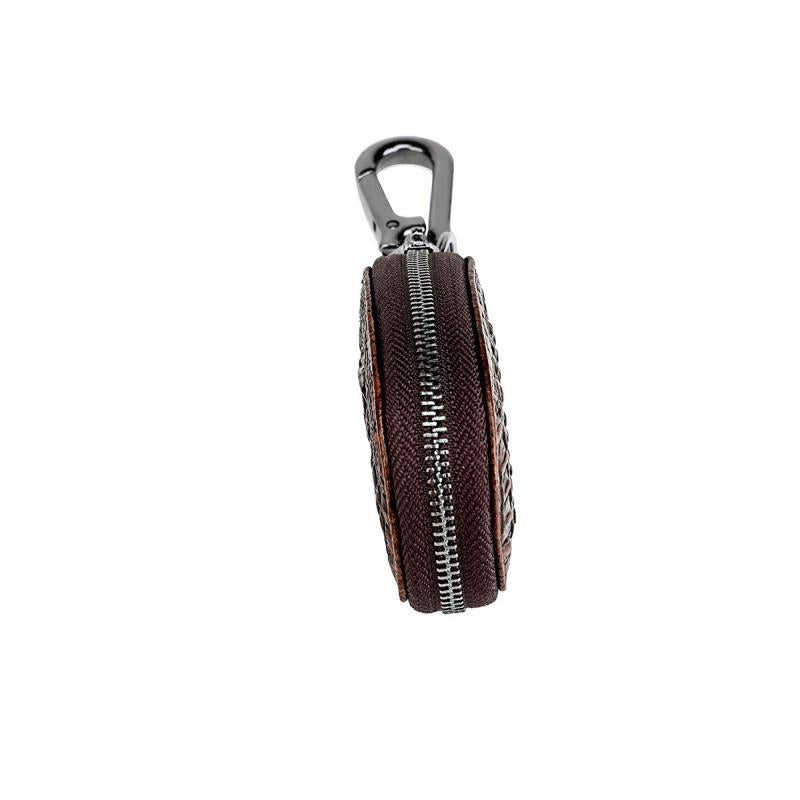 Crocodile Pattern Leather Key Holder Case & Keychain for Car Remote Key Fob