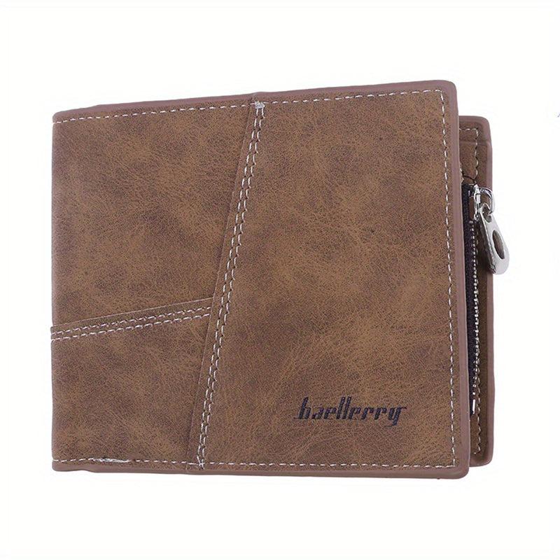Men's Zipper Wallet Card Holder Coin Purse Vertical Horizontal