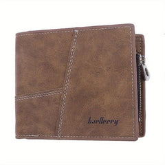 Men's Zipper Wallet Card Holder Coin Purse Vertical Horizontal