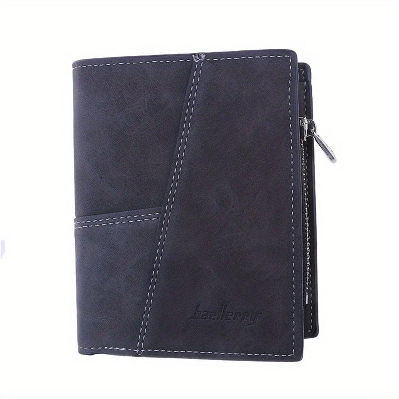 Men's Zipper Wallet Card Holder Coin Purse Vertical Horizontal