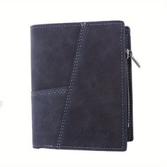 Men's Zipper Wallet Card Holder Coin Purse Vertical Horizontal