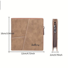 Men's Zipper Wallet Card Holder Coin Purse Vertical Horizontal