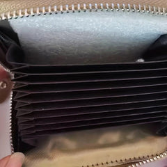 Men's Leather Card Holder Zipper Wallet Purse