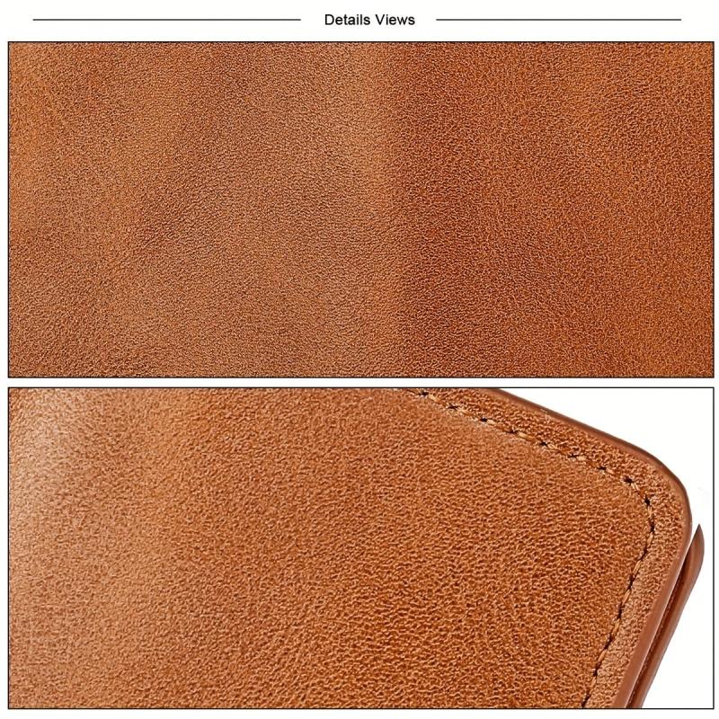 RFID Blocking Wallet Men PU Leather Credit Card Holder Anti Theft Technology