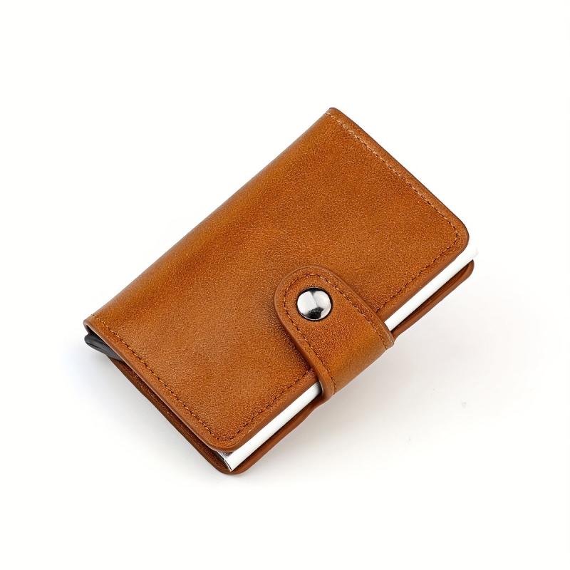 RFID Blocking Wallet Men PU Leather Credit Card Holder Anti Theft Technology