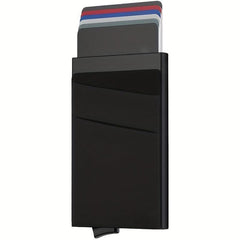 RFID Blocking Men's Business Card Wallet Pop Up Credit Card Holder