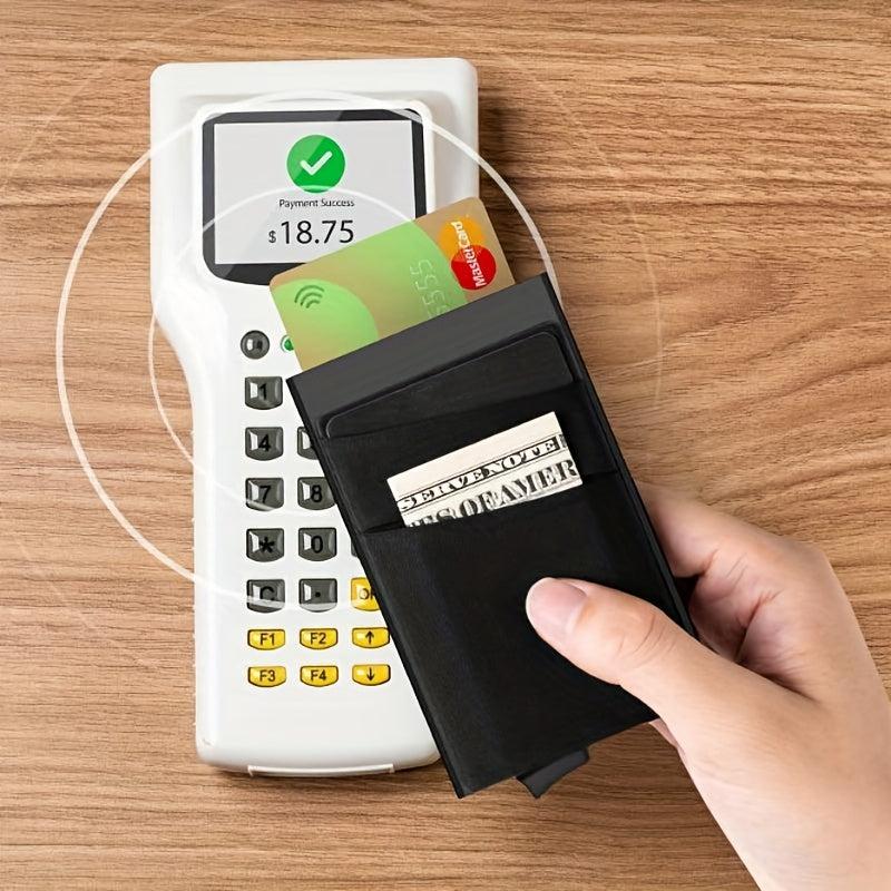 RFID Blocking Men's Business Card Wallet Pop Up Credit Card Holder