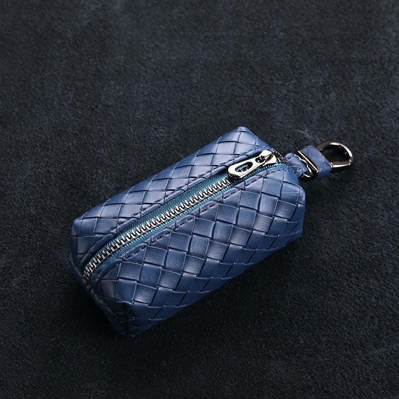 Men's Retro Woven Key Bag Coin Purse Large Capacity Key Bag