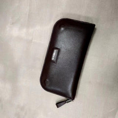 Men's Leather Zipper Handbag Multifunctional Wallet Large Capacity Clutch