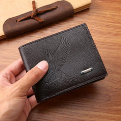 Men's Casual PU Leather Eagle Wallet With Card Slots