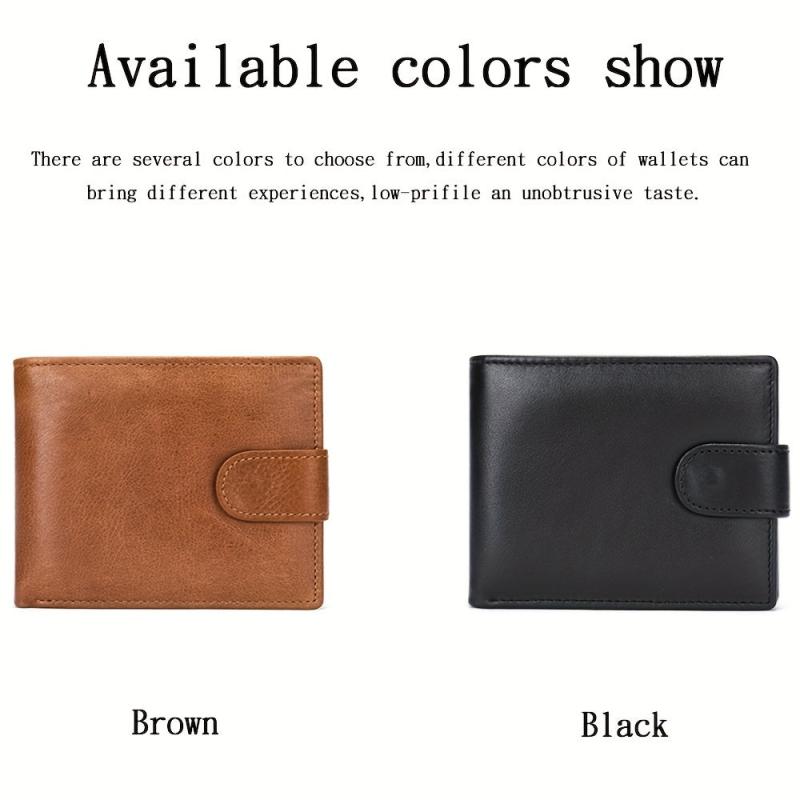 Vintage Leather Buckle Wallet w/ Card Slots Business Large Capacity Coin Purse