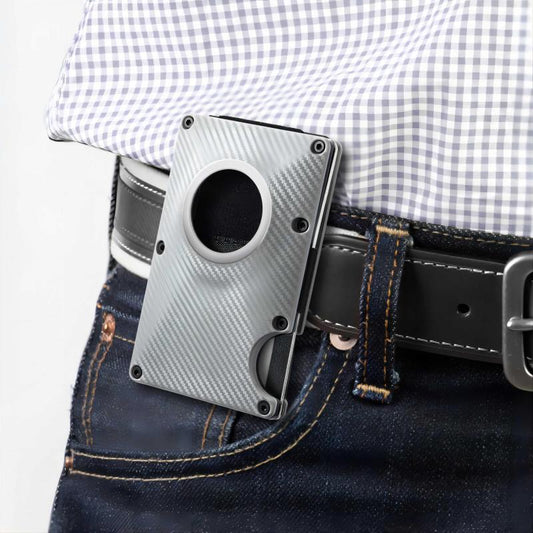 Carbon Fiber Card Holder Anti-theft Brush Wallet Metal Thin Holder