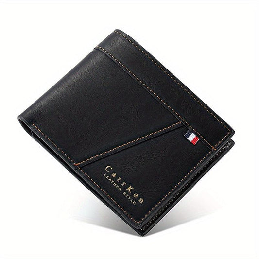 Men's PU Leather Wallet Card Slots Credit Card Holder