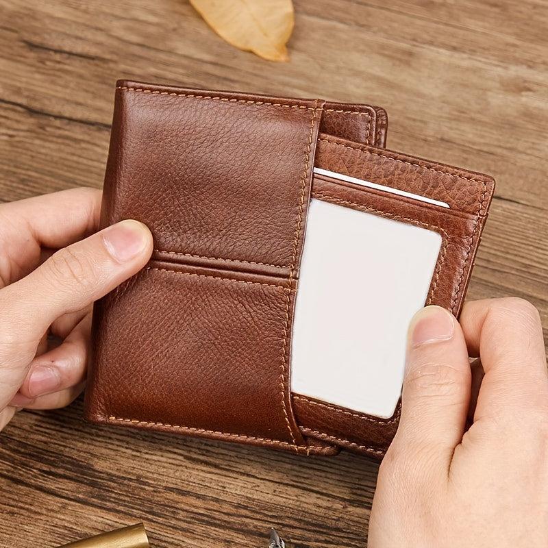 Men's RFID Blocking Leather Short Wallet